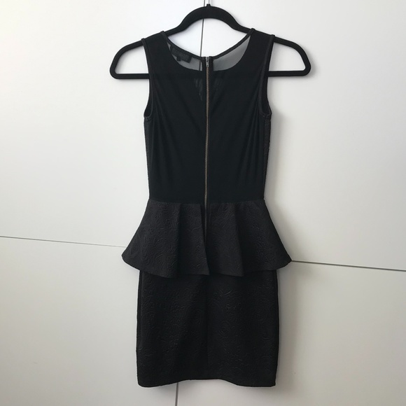 Guess Mesh Black Peplum Dress - Picture 6 of 9